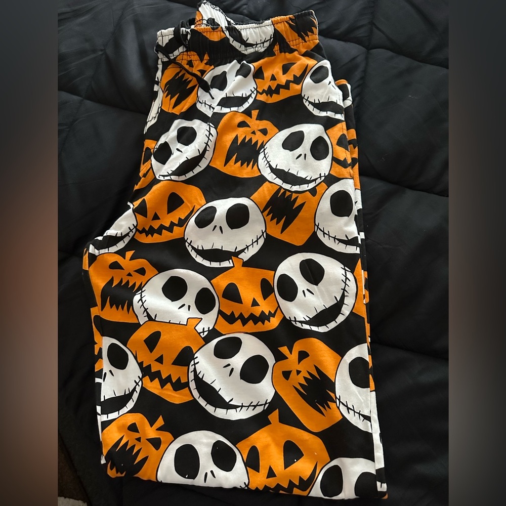 NWOT Nightmare Before Christmas Jack Skellington & Pumpkins Allover Pj Pants
